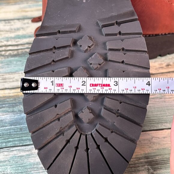 Earth Ankle Boot Womens 11M Brown Leather Zip Block Heel Casual Burnished Toe - Picture 10 of 12